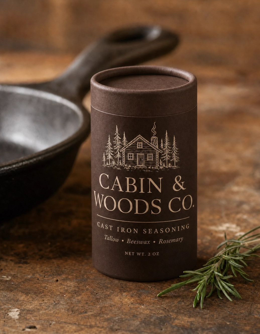 Cast Iron Tallow Seasoning Stick
